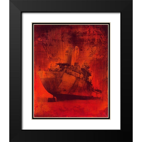 Malika II Black Modern Wood Framed Art Print with Double Matting by Streicher, Tibo