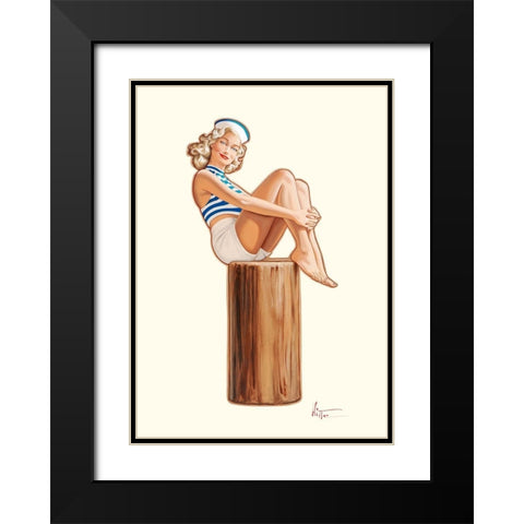 Marine Black Modern Wood Framed Art Print with Double Matting by Hitte, Patrick