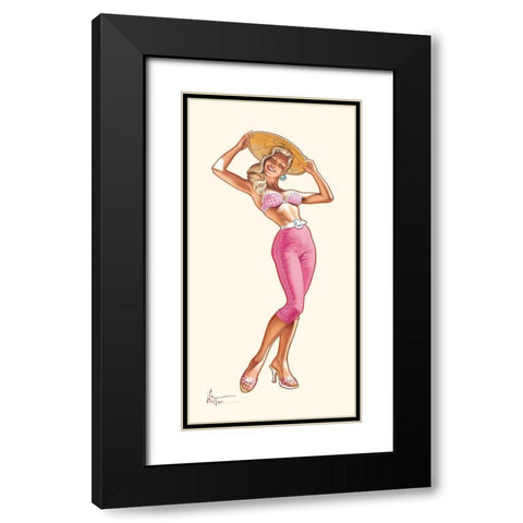 Rose soleil Black Modern Wood Framed Art Print with Double Matting by Hitte, Patrick