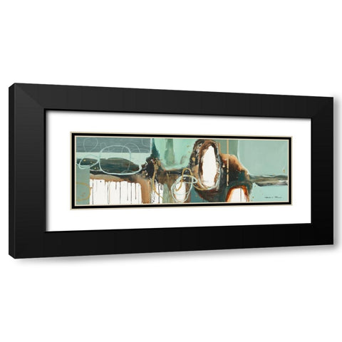 Abstract Composition VII Black Modern Wood Framed Art Print with Double Matting by Barnes, Natasha