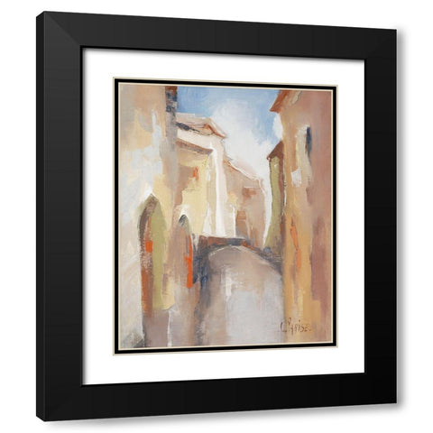 Venise I Black Modern Wood Framed Art Print with Double Matting by Parise, Chantal