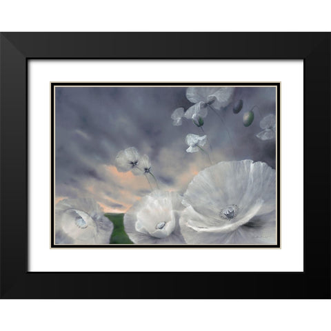 Fluchtig Black Modern Wood Framed Art Print with Double Matting by Schmucker, Annette