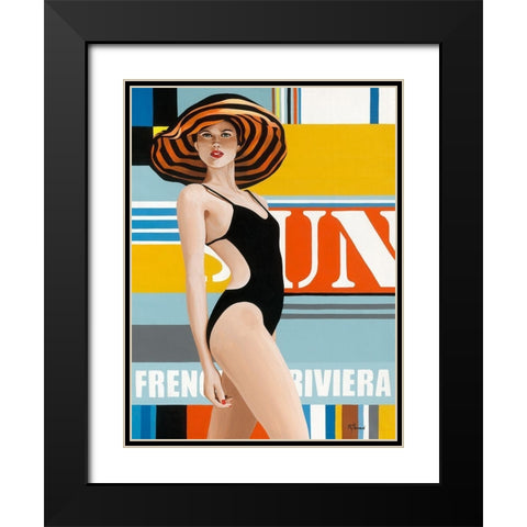 Femme 24 Black Modern Wood Framed Art Print with Double Matting by Bernard, Anne