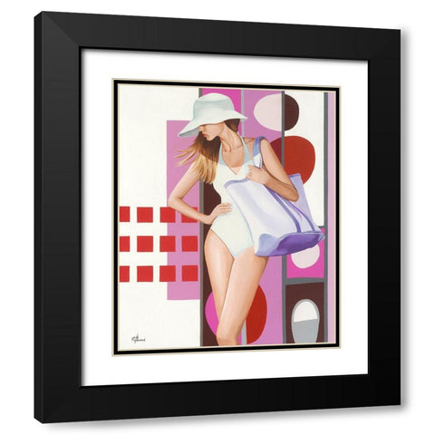Femme 28 Black Modern Wood Framed Art Print with Double Matting by Bernard, Anne