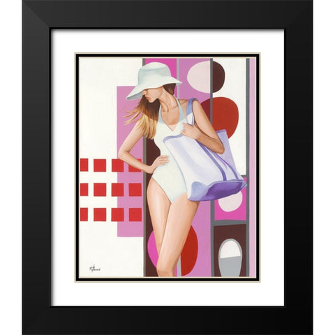 Femme 28 Black Modern Wood Framed Art Print with Double Matting by Bernard, Anne
