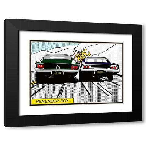 Remember Roy Black Modern Wood Framed Art Print with Double Matting by Strapelias - PR, Pierre