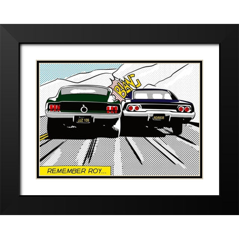 Remember Roy Black Modern Wood Framed Art Print with Double Matting by Strapelias - PR, Pierre