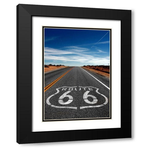 On the Road Again Black Modern Wood Framed Art Print with Double Matting by Terrible, Aurelien
