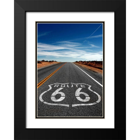On the Road Again Black Modern Wood Framed Art Print with Double Matting by Terrible, Aurelien