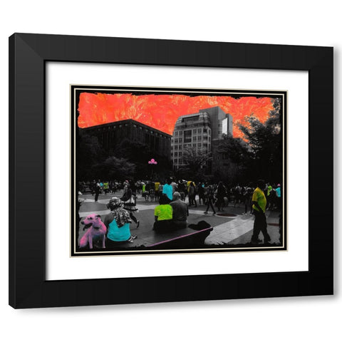 Dogy Style Black Modern Wood Framed Art Print with Double Matting by Simonutti, Riccardo