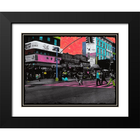 Welcome to NY Black Modern Wood Framed Art Print with Double Matting by Simonutti, Riccardo