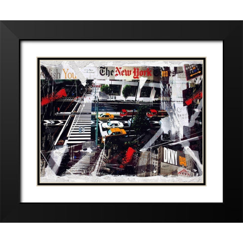 You and Me Black Modern Wood Framed Art Print with Double Matting by MN.FF