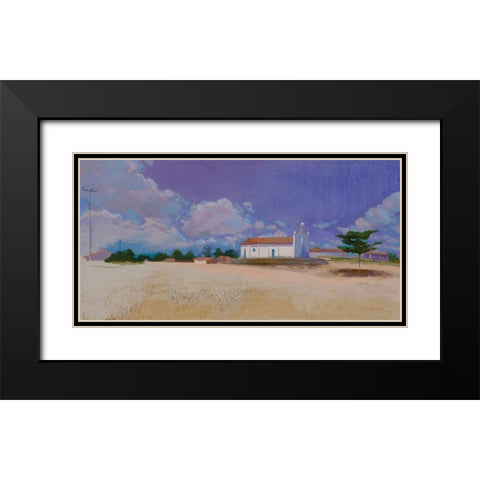 Une rencontre-Tatajuba Black Modern Wood Framed Art Print with Double Matting by Mazur-Devaux, Ewa