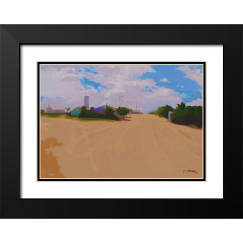 Tatajuba Black Modern Wood Framed Art Print with Double Matting by Mazur-Devaux, Ewa