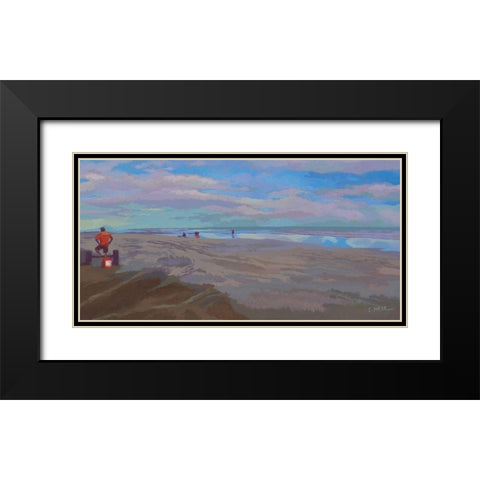 Plage de Tatajuba Black Modern Wood Framed Art Print with Double Matting by Mazur-Devaux, Ewa