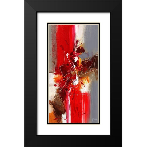 Jazz I Black Modern Wood Framed Art Print with Double Matting by Ball, Veronique