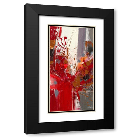 Jazz II Black Modern Wood Framed Art Print with Double Matting by Ball, Veronique