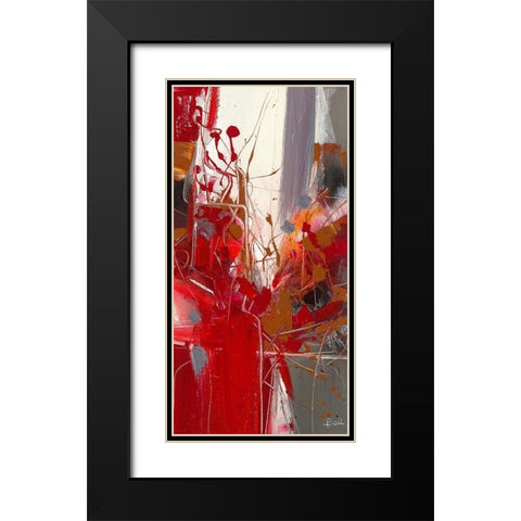 Jazz II Black Modern Wood Framed Art Print with Double Matting by Ball, Veronique