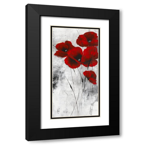 Pavot d hiver IX Black Modern Wood Framed Art Print with Double Matting by Zacher-Finet, Isabelle