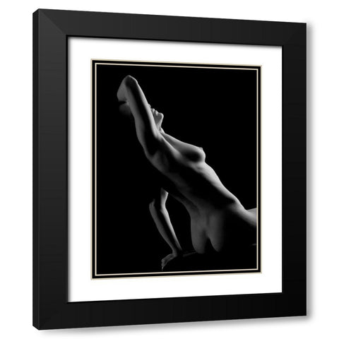 Sensualite Black Modern Wood Framed Art Print with Double Matting by Hillert, Peter