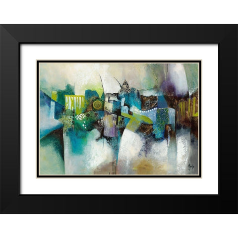 Royale Black Modern Wood Framed Art Print with Double Matting by Jadis