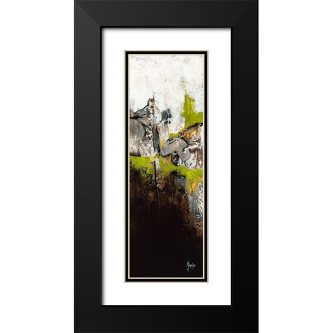 Naturellement II Black Modern Wood Framed Art Print with Double Matting by Jadis