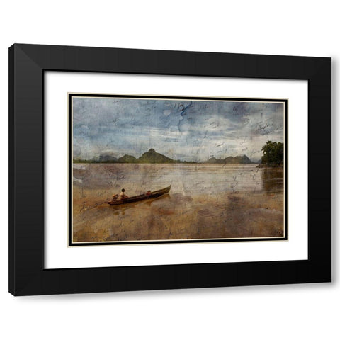 Mousson birmane Black Modern Wood Framed Art Print with Double Matting by Le Visage, J-M