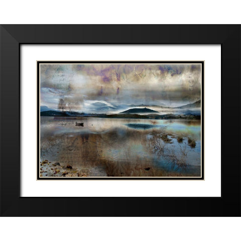 L ile noire Black Modern Wood Framed Art Print with Double Matting by Le Visage, J-M