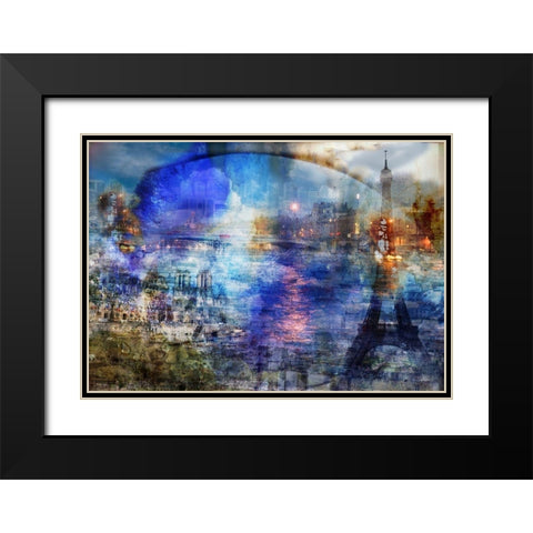Impressions Paris levant Black Modern Wood Framed Art Print with Double Matting by Le Visage, J-M
