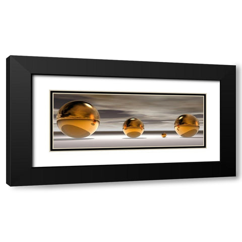 Golden Bowl I Black Modern Wood Framed Art Print with Double Matting by Hillert, Peter