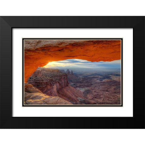 Grand Canyon Black Modern Wood Framed Art Print with Double Matting by Terrible, Aurelien