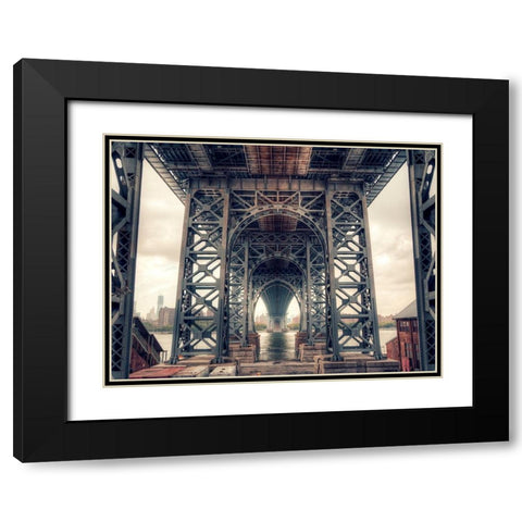 Under the Bridge - Colour Black Modern Wood Framed Art Print with Double Matting by Terrible, Aurelien
