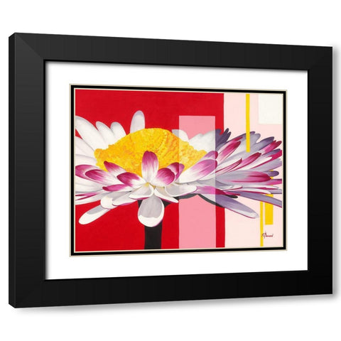 Paquerette I Black Modern Wood Framed Art Print with Double Matting by Bernard, Anne
