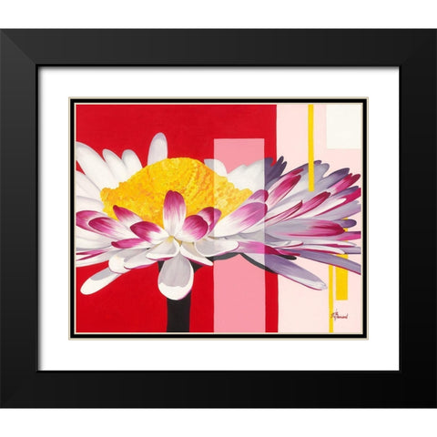 Paquerette I Black Modern Wood Framed Art Print with Double Matting by Bernard, Anne