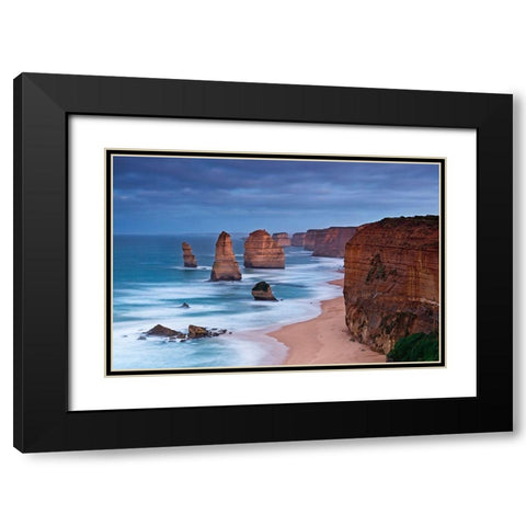 Great Ocean Road Australia Black Modern Wood Framed Art Print with Double Matting by Ernemann, Lothar