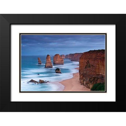 Great Ocean Road Australia Black Modern Wood Framed Art Print with Double Matting by Ernemann, Lothar