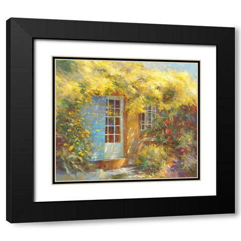 Petit paradis Black Modern Wood Framed Art Print with Double Matting by Messely, Johan