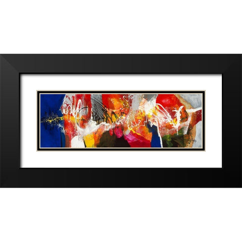 Remerciement Black Modern Wood Framed Art Print with Double Matting by Jadis