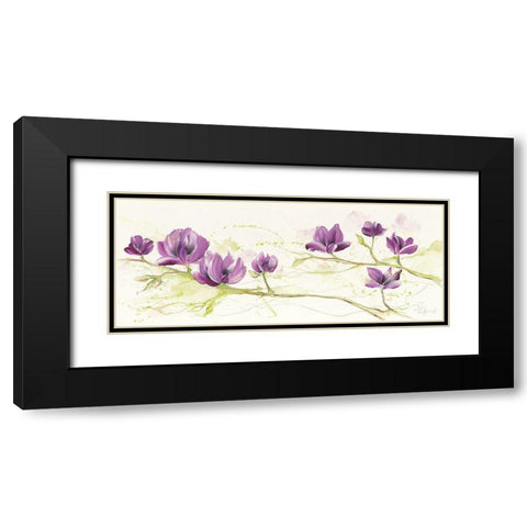 Magnolie II Black Modern Wood Framed Art Print with Double Matting by Zacher-Finet, Isabelle
