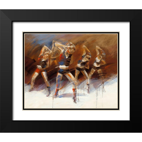 Dance up Black Modern Wood Framed Art Print with Double Matting by Meijering, Kitty
