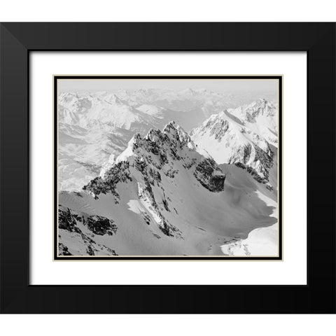 Valluga View-St Anton Black Modern Wood Framed Art Print with Double Matting by Butcher, Dave
