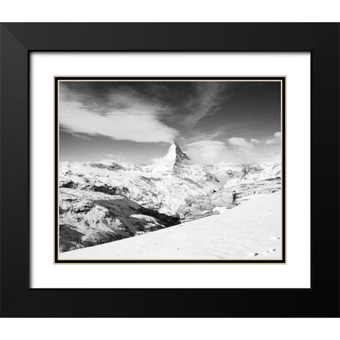 Matterhorn from Unterrothorn Black Modern Wood Framed Art Print with Double Matting by Butcher, Dave