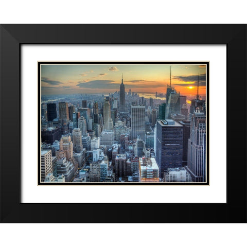 New Years Eve Black Modern Wood Framed Art Print with Double Matting by Terrible, Aurelien