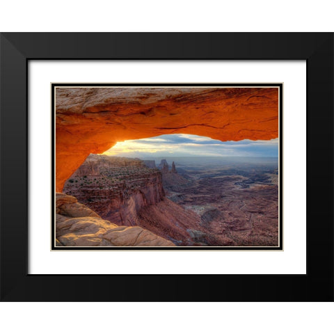 Grand Canyon Black Modern Wood Framed Art Print with Double Matting by Terrible, Aurelien