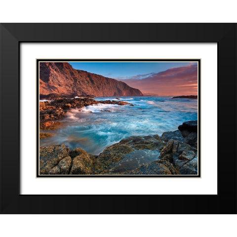 Mesa del Mar Teneriffa Black Modern Wood Framed Art Print with Double Matting by Ernemann, Lothar