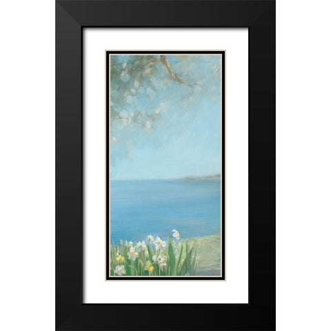 Isola Bella I Black Modern Wood Framed Art Print with Double Matting by Vernageau, Sylvie