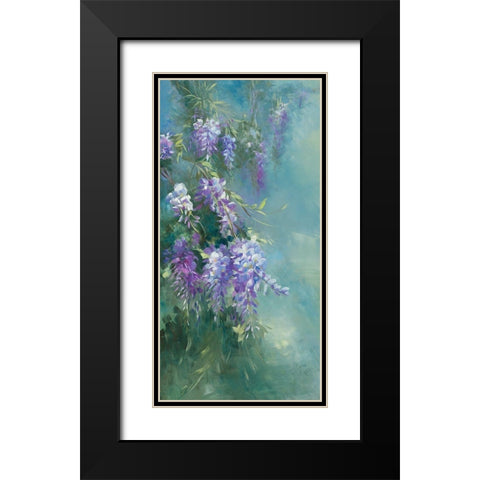 Glycine Black Modern Wood Framed Art Print with Double Matting by Vernageau, Sylvie