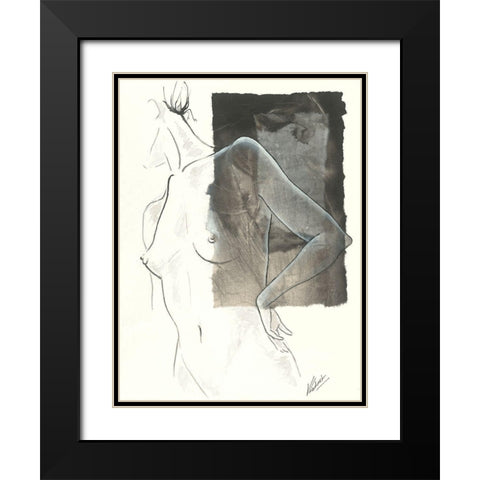 MaÃ¯te II Black Modern Wood Framed Art Print with Double Matting by Cadoret, Virginie