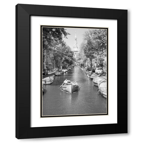 Amsterdam Zuiderkerk Black Modern Wood Framed Art Print with Double Matting by Butcher, Dave