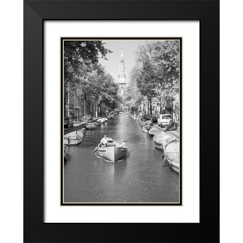 Amsterdam Zuiderkerk Black Modern Wood Framed Art Print with Double Matting by Butcher, Dave